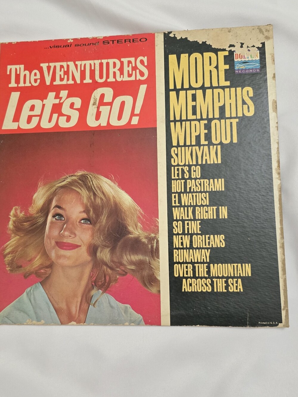 The Ventures Let's Go! Vinyl Record LP 1963 Surf Rock Instrumental Stereo Dolton